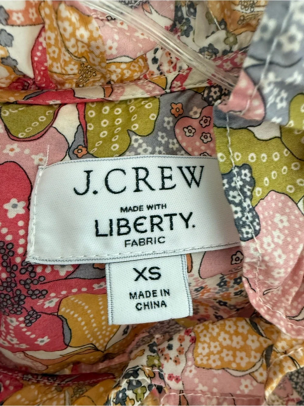 J. Crew Floral Liberty print top. Size XS